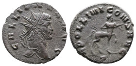 Gallienus, AD 253-268. Billon Antoninianus. (19,6 mm. 3 g.). Rome. GALLIENVS AVG, radiate head right. Rev. APOLLINI CONS AVG, Centaur walking right, d...