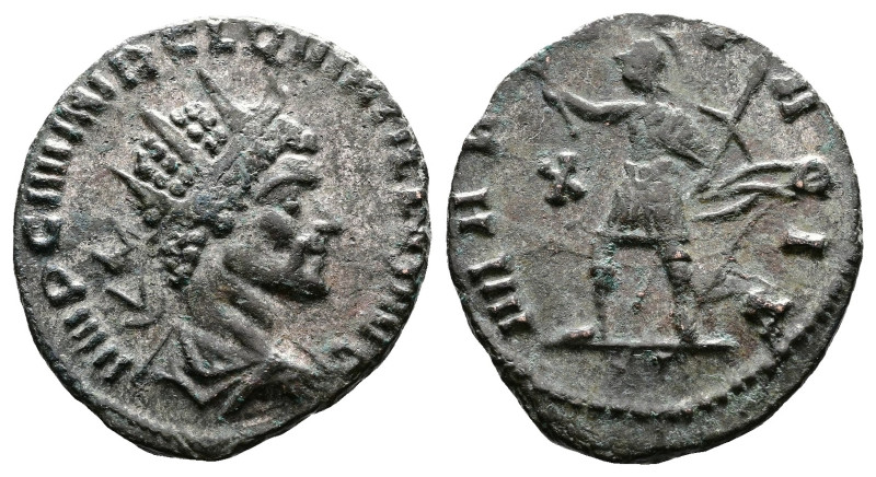 Quintillus, AD 270. AE Antoninianus. (18,9mm. 3 g.). Rome. IMP C M AVR CL QVINTI...