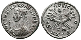 Probus, AD 276-282. AE Antoninianus. (22,9 mm. 3,8 g.). Cyzicus. IMP CM AVR PROBVS PF AVG, radiate, bust left, wearing imperial mantle and holding eag...