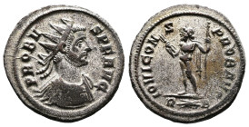 Probus, AD 276-282. AE Antoninianus. (22 mm. 4,2 g.). Rome. PROBVS P AVG, radiate, cuirassed bust right. Rev. IOVI CONS PROB AVG, Jupiter standing lef...