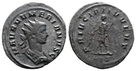 Numerian, AD 282-284. AE Antoninianus. (20,8mm. 3,2 g.). Rome. M AVR NVMERIANVS C, radiate, draped and cuirassed bust right. Rev. PRINCIPI IVVENT, Num...