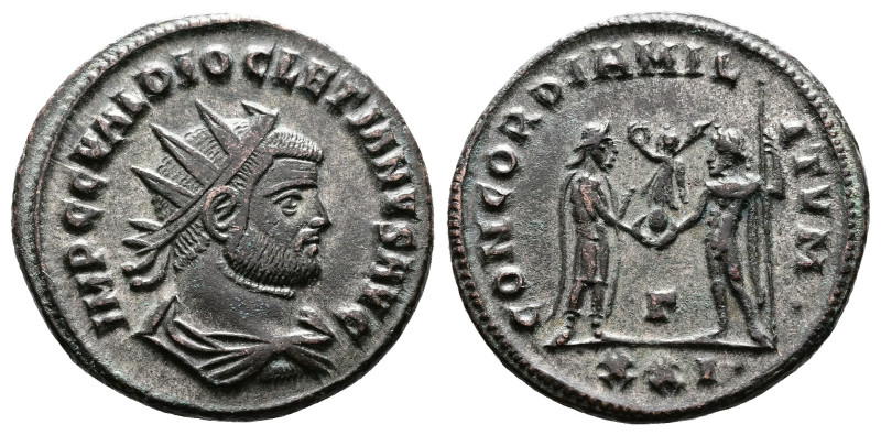 Diocletian, AD 284-305. AE Antoninianus. (22,1mm. 4,8 g.). Cyzicus. IMP CC VAL D...