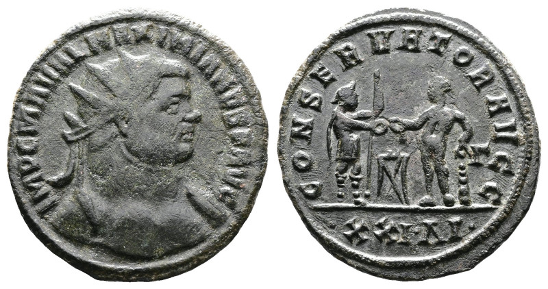 Maximianus, AD 286-310. AE Antoninianus. (22,3 mm. 3,7 g.). Siscia. IMP C M A VA...