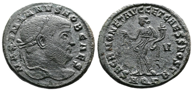 Galerius, AD 293-305. AE Follis. (27,8 mm. 9,7 g.). Aquileia. MAXIMIANVS NOB CAE...