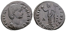 Galeria Valeria, AD 305-311. AE Follis. (24,6 mm. 5,5 g.). Cyzicus. GAL VALERIA AVG, diademed and draped bust right. Rev. VENERI VICTRICI, Venus stand...