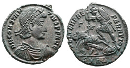 Constantius II, AD 337-355. AE Centenionalis. (23 mm. 5,5 g.). Heraclea. DN CONSTAN-TIVS PF AVG, pearl-diademed, draped and cuirassed bust right. Rev....