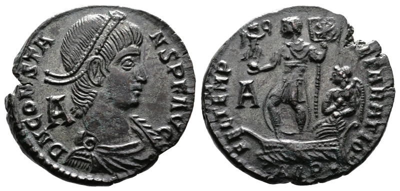 Constans, AD 337-350. AE Centenionalis. (24,4mm. 6,5 g.). Aquileia. DN CONSTANS ...