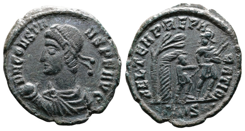 Constans, AD 337-350. AE Centenionalis. (22,1mm. 3,8 g.). Siscia. DN CONSTANS PF...