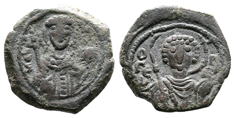 Manuel I. AD 1143-1181. AE Half Tetarteron. (16,3 mm. 2,36 g.). Thessalonica. O ...