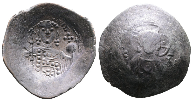 Manuel I. AD 1143-1181. Billon Trachy. (26,7 mm. 3,42 g.). Constantinople. Nimba...