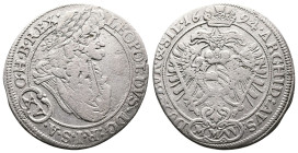 Leopold I. 1657-1705 XV Kreuzer (28,5mm. 5,85g.). 1694 MMW Breslau Höllhuber: 94.1.12 Very Fine.