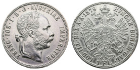 Franz Joseph I. 1848 - 1916 AR 1 Gulden / 1 Florin, (29,2mm, 12,26 g.). 1889. Wien Frühwald 1509. EF.
