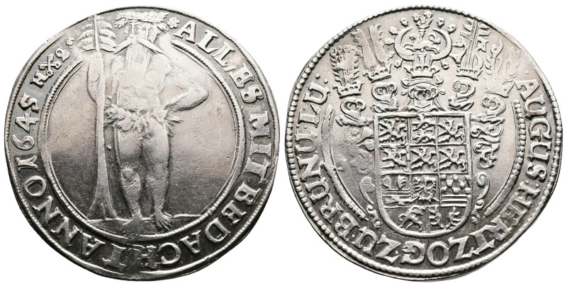 Braunschweig-Wolfenbüttel August the Younger, 1645-1666, AR Thaler (41,6 mm, 28,...