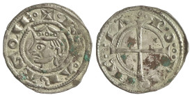 MEDIEVAL COINS: CATALONIA-KINGDOM OF ARAGON
Diner. JAUME I. COMTAT DE PROVENÇA. MARSELLA. Anv.: REX-ARA-GONE. Efigie coronada a izquierda. Rev.: PO-V...