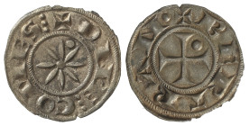 MEDIEVAL COINS: CATALONIA-KINGDOM OF ARAGON
Diner. BERTRAN D´URGELL. COMTAT D´EMBRUN. Anv.: COMES-EDN-E. Estrella de ocho puntas. Rev.: BERTRAN. Cruz...