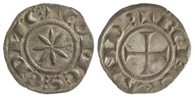 MEDIEVAL COINS: CATALONIA-KINGDOM OF ARAGON
Diner. BERTRAN D´URGELL. COMTAT D´EMBRUN. Anv.: COMES-EDN-E. Estrella de ocho puntas. Rev.: BERTRAND. Cru...