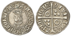 MEDIEVAL COINS: CATALONIA-KINGDOM OF ARAGON
Croat. ALFONS III. BARCELONA. Anv.: ALFONSVS DEI GRACIA REX. Efigie a izquierda con flores de cinco pétal...