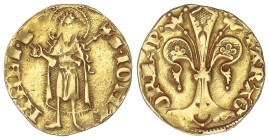 MEDIEVAL COINS: CATALONIA-KINGDOM OF ARAGON
Florí. PERE III. BARCELONA. Anv.: S IOHA-NNES B. Marca: rosa (Floja). Rev.: ARAG-O REX.P. 3,4 grs. AU. Cr...