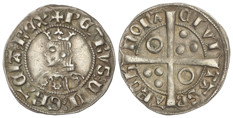 MEDIEVAL COINS: CATALONIA-KINGDOM OF ARAGON
Croat. PERE III. BARCELONA. Anv.: P...