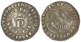 MEDIEVAL COINS: KINGDOM OF CASTILE AND LEÓN
Real. PEDRO I. SEVILLA. Anv.: +DOMINVS MICHI ADIVTOR ET EGO DISCIPIAM INIMICOS MEOS. P coronada. Rev.: +P...