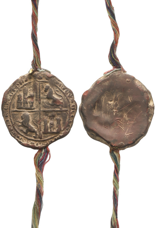 MEDIEVAL COINS: KINGDOM OF CASTILE AND LEÓN
Sello pendente en cera Unifaz. ENRI...