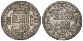 SPANISH MONARCHY: PHILIP II
8 Reales. 1590. SEGOVIA. Anv.: Acueducto vertical de 5 arcos y 2 pisos. 27,36 grs. Bonita pátina. MUY ESCASA. AC-695. EBC...