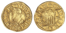 SPANISH MONARCHY: PHILIP III
1/3 de Trentí. 1618. BARCELONA. 2,29 grs. (Cospel alabeado). RARA. AC-1004; Cru.MC-4336. MBC+.