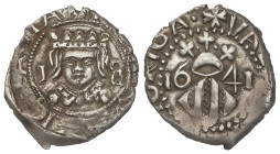 SPANISH MONARCHY: PHILIP IV
Divuitè. 1641. VALENCIA. 2,19 grs. BUEN EJEMPLAR. AC-817. EBC-.