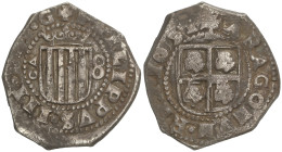 SPANISH MONARCHY: PHILIP IV
8 Reales. 1651. ZARAGOZA. Anv.: CA vertical - Escudo - 8. 26,19 grs. Fecha y ceca perfectamente visible. Pátina oscura. B...