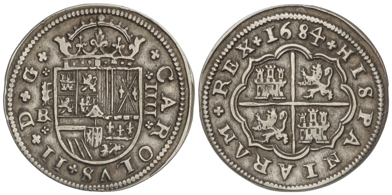 SPANISH MONARCHY: CHARLES II
4 Reales. 1684. SEGOVIA. B.R. 12,98 grs. La segund...