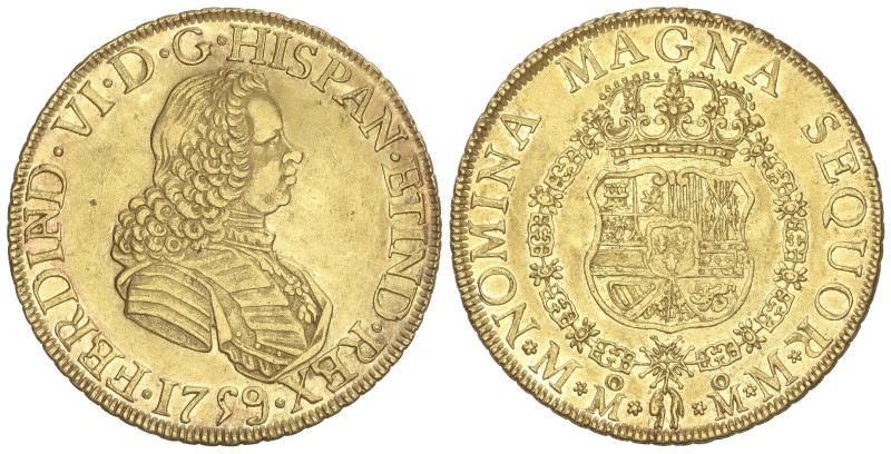 SPANISH MONARCHY: FERDINAND VI
8 Escudos. 1759. MÉXICO. M.M. 26,96 grs. (Leves ...