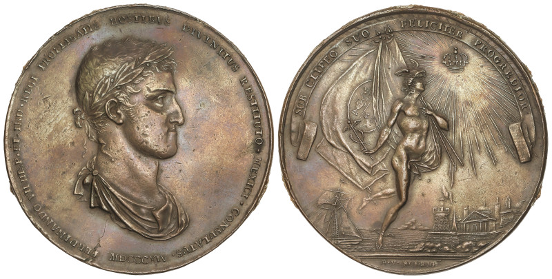 SPANISH MONARCHY: FERDINAND VII
Medalla Consulado De México. 1814. RESTITUCIÓN ...