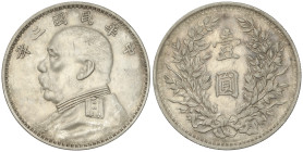 WORLD COINS: CHINA
1 Dollar (Yuan). Año 3 (1914). YUN SHIH-KAI. Encapsulada por NGC AU DETAILS (n. 6644494-010). 26,77 grs. AR. (Pequeños golpecitos)...