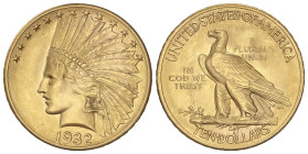 WORLD COINS: UNITED STATES
10 Dollars. 1932. 16,71 grs. AU. Indian Head. (Ínfimas marquitas). Brillo original. Fr-167; KM-130. EBC+.