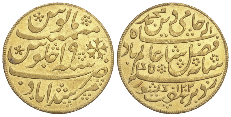 WORLD COINS: INDIA - BRITISH
Mohur. 1202H/RY19. EAST INDIA COMPANY. Presidencia...