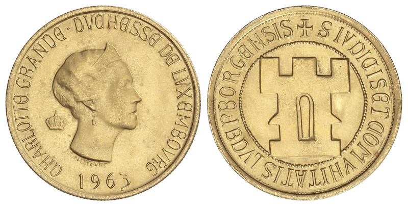 WORLD COINS: LUXEMBOURG
20 Francs. 1963. 6,42 grs. AU (900). Centenario Luxembu...