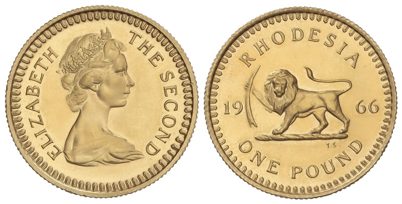 WORLD COINS: RHODESIA - SOUTH
1 Pound. 1966. 7,98 grs. AU (916). Colonia Bitrán...