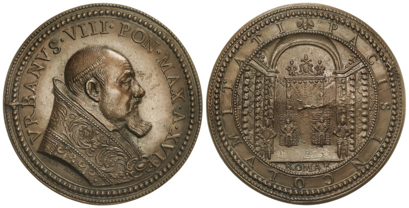 WORLD MEDALS
Medalla. 1639. URBANO VIII. Año XVI. ESTADOS PAPALES. ROMA. Rev.: ...