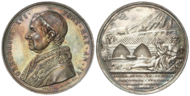 WORLD MEDALS
Medalla. 1834. GREGORIO XVI. Año IV
 VATICANO. ROMA. Rev.: CATILL...