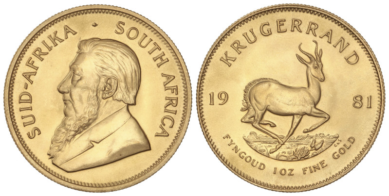 WORLD COINS: SOUTH AFRICA
Krugerrand. 1981. 33,89 grs. AU (917). Fr-B1; KM-73. ...