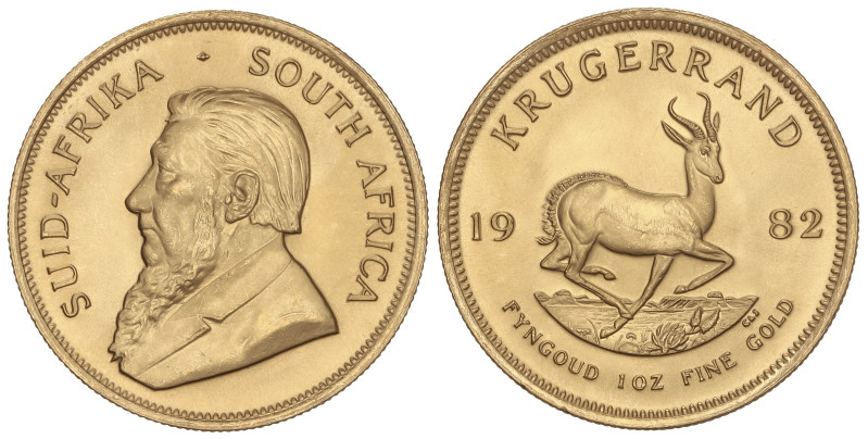 WORLD COINS: SOUTH AFRICA
Krugerrand. 1982. 33,89 grs. AU (917). Fr-B1; KM-73. ...