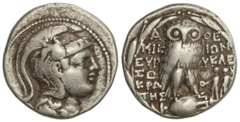 GREEK COINS
Tetradracma. 124-123 a.C. ATENAS. ÁTICA. Anv.: Cabeza de Atenea Par...