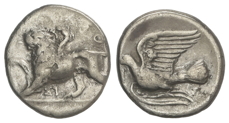 GREEK COINS
Trióbolo. 360-323 a.C. SIKYON. PELOPONESO. Anv.: Quimera marchando ...