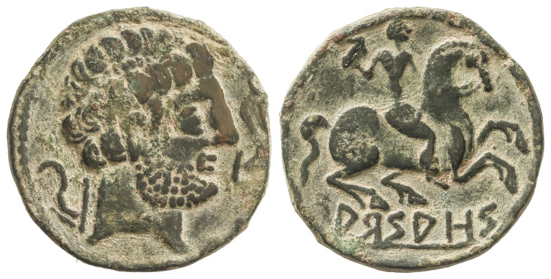 CELTIBERIAN COINS
As. 120-80 a.C. ARSAOS (Zona de NAVARRA). Anv.: Cabeza mascul...