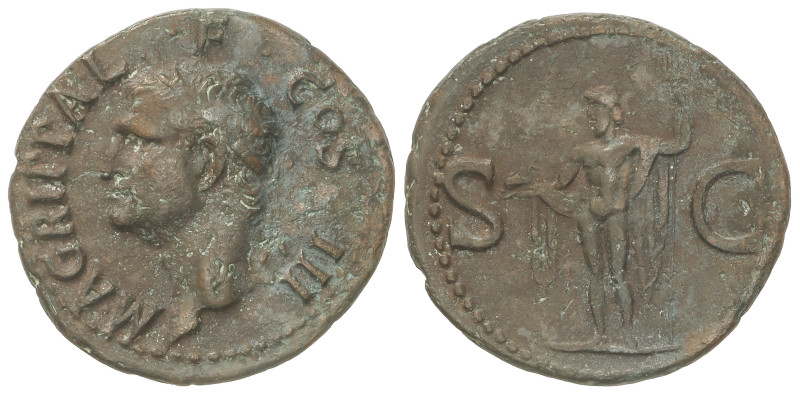 ROMAN COINS: ROMAN EMPIRE
As. 23-32 d.C. AGRIPA. Anv.: M. AGRIPPA L. F. COS. II...