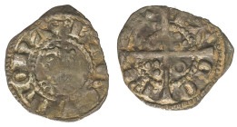 MEDIEVAL COINS: CATALONIA-KINGDOM OF ARAGON
Òbol. JAUME II. BARCELONA. Anv.: BARQVINONA. Busto a izquierda, corona de tres puntas. Rev.: IA-CO-B´ R-E...