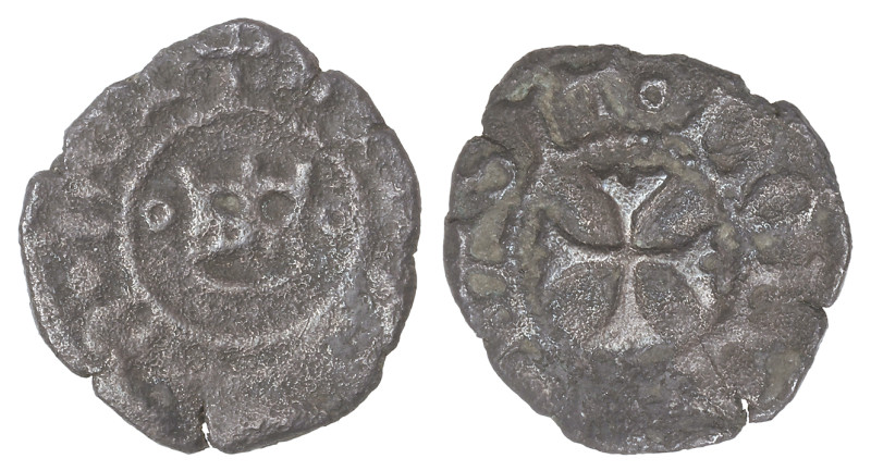 MEDIEVAL COINS: KINGDOM OF NAVARRE
1/2 Cornado. CATALINA y JUAN. Anv.: ¶(SIT......