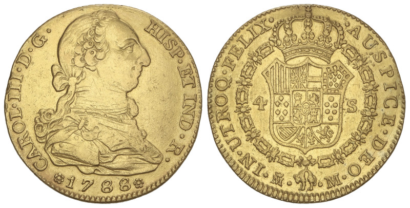 SPANISH MONARCHY: CHARLES III
4 Escudos. 1788. MADRID. M. 13,39 grs. (Descolgad...