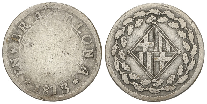 SPANISH MONARCHY: NAPOLEONIC OCCUPATION OF CATALONIA
1 Peseta. 1813. BARCELONA....