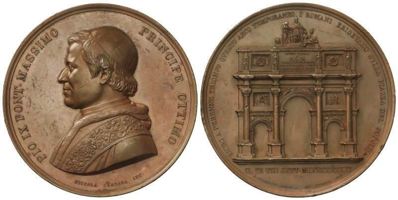 WORLD MEDALS
Medalla Arco del triumfo. 1846. PIO IX. Año I
 ROMA. Rev.: SACRO ...